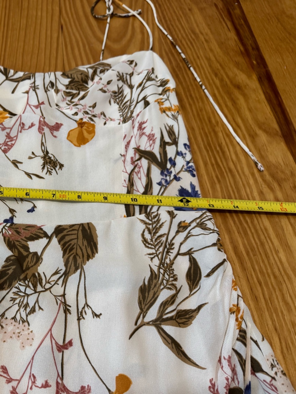 Reformation Kourtney Midi Dress in Frolic Floral Cream Women’s Size 6P - Picture 10 of 16
